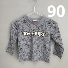 トム&ジェリー　ロンT 90サイズ　バースデイ 長袖 総柄