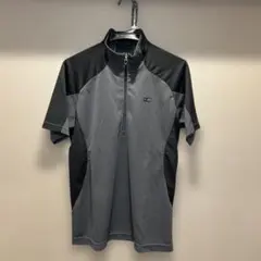 Mizuno ジッパー付き半袖シャツ グレー　Mサイズ