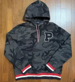 難あり☆ポロ ラルフローレン カモフラ スウェットパーカー 刺繍ロゴ L