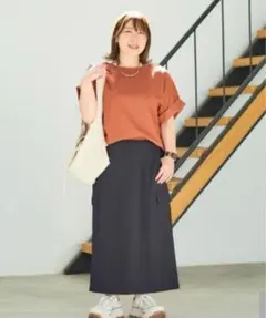 おかだゆり　カーゴスカート　ナロースカート　ロングスカート　黒　4L　新品