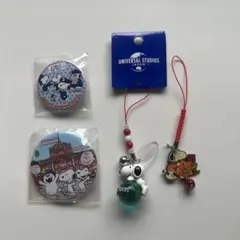ご当地スヌーピー　缶バッチとストラップなど