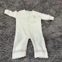 フリースロンパース クリーム色