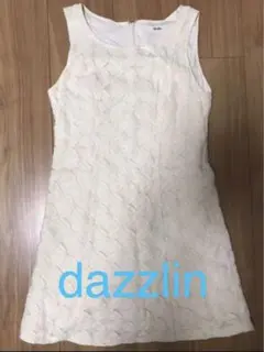 dazzlin 花柄総レースワンピース オフホワイト