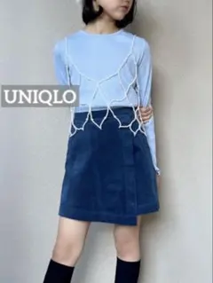 k0764 UNIQLO コーデュロイスコート ブルー