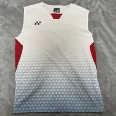 YONEX 水色 ストライプ シャツ L 日本代表モデル 10477ノースリーブ YONEX 水色 ストライプ シャツ L 日本代表モデル 10477ノースリーブ
