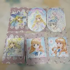 手描きオリジナルイラスト6枚セット　水彩画　サイズ色々