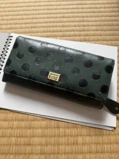 SNOOPY 長財布 ドット柄 グリーン