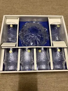 HOYA 保谷クリスタル 灰皿付きタンブラーセット