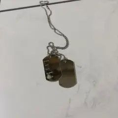 ドッグタグ ネックレス シルバーカラー