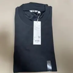 【新品未使用】ユニクロU エアリズムコットンクルーネックT 長袖 L ブラック