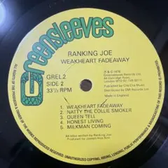 Ranking Joe / Weakheart Fadeaway レコード LP