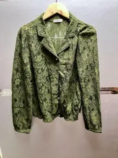 axes femme カーキ カーディガン