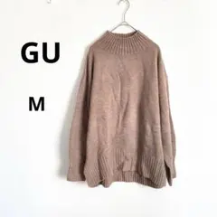 GU ジーユー パフィータッチハイネックチュニック セーター　M ゆったり