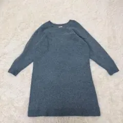 スタディオクリップ　Vネック　ニットワンピース　長袖　アルパカ混　M
