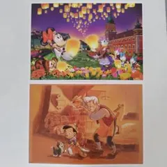 Disney　ディズニー　ポスター③　2枚　ミニーマウス　ピノキオ