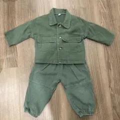 韓国　服　グリーン　セットアップ