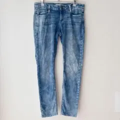 美品 ノーバウンダリーズ デニムパンツ デニム スリム ステッチ L ブルーのサムネイル