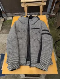 NICOLE CLUB FOR MEN チェック柄ダウンジャケット