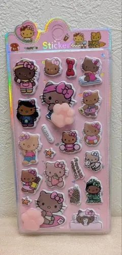 ②④日焼けハローキティぷにぷに 立体シール
