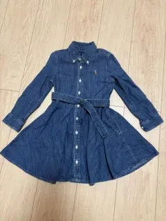 ラルフローレン デニムフレアワンピース 110