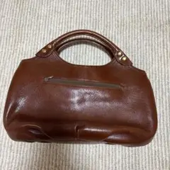 Moresco ブラウンレザー ハンドバッグ