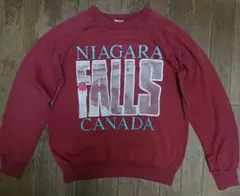 80sビンテージNIAGARA FALLS CANADAビッグロゴ長袖スウェット