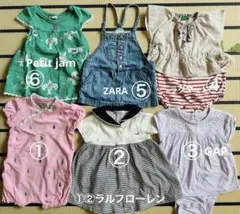 女の子夏服(ラルフローレン/GAP/ラグマート/ZARA/Petit jam)