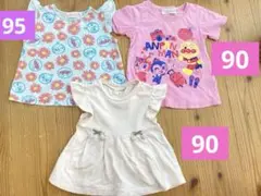 女の子トップス 3枚セット 90 2枚、95 1枚　アプレレクール、アンパンマンのサムネイル