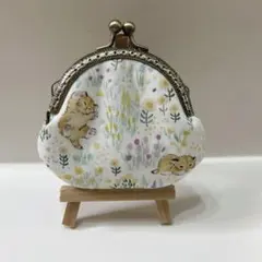ハンドメイド がま口小銭入れ ウサギ くすみピンク - メルカリ