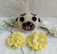 羊毛フェルト パグ ハンドメイド ほほ〜村の住民　パグパグのサムネイル
