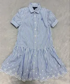 【美品】ラルフローレン ストライプ シャツワンピース