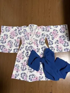 petit main 花柄 着物と帯 セット