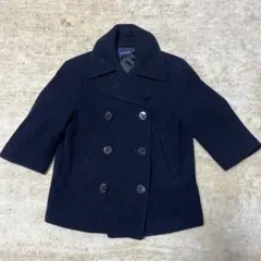 Ralph Lauren ネイビー ウールコート ピーコート ダブルボタン100