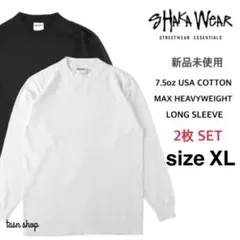 【シャカウェア】新品 マックスヘビーウェイト 長袖Tシャツ 白 黒 XL 2枚