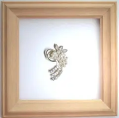 【Pearl Crystal Flower】真珠とクリスタルの花ブローチ