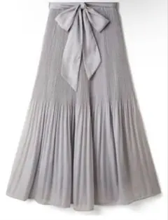 【GRL】リボンベルト付き消しプリーツスカート[tw1007] グレージュ