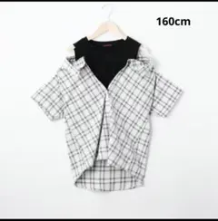 ラブトキシック　レイヤード半袖シャツ160cm