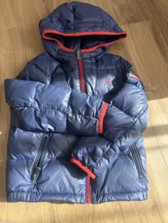 POLO ネイビー ダウンコート フード付き