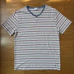 coen ボーダーメンズＴシャツ　ＬＬサイズ (実寸Ｌサイズ相当)のサムネイル