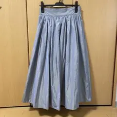 ジャーナルスタンダードレサージュ　メモリータフタスカート　ライトブルー　フレア