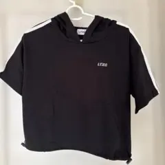 LTXC フード付き ブラック Tシャツ M