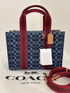 コーチ スイス デニムトートバッグ 大きめ 新品同様です - メルカリ