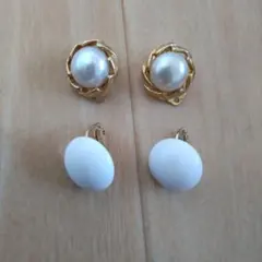 イヤリング　ヴィンテージ　アンティーク　昭和レトロ　2点セット