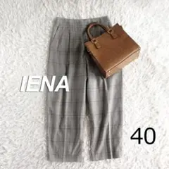 IENA　イエナ　グレンチェックペグトップクロップドパンツ　40のサムネイル