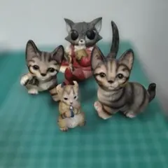 陶器の猫と犬のフィギュアセット 犬の陶器フィギュア 8個セット - メルカリ