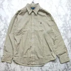 【美品/大きいサイズ】ラルフローレン ￼ストライプシャツ ゆるだぼ XXL 古着