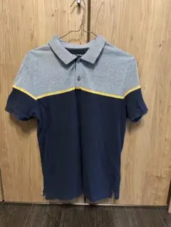 BANANA REPUBLIC ポロシャツ ネイビー/グレー　濃紺　Lサイズ