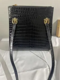 FURLA LADY M グレー クロコダイル風 ショルダーバッグ新品 - メルカリ