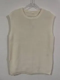 【新品未使用】GU ノースリーブセーター L オフホワイト