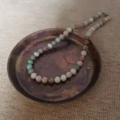 天然石ビーズネックレス くすみカラー 多色